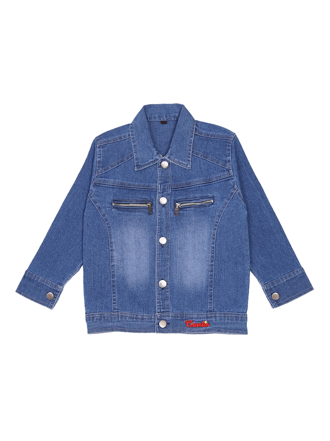 

CREMLIN CLOTHING Boys Blue Washed Denim Jacket