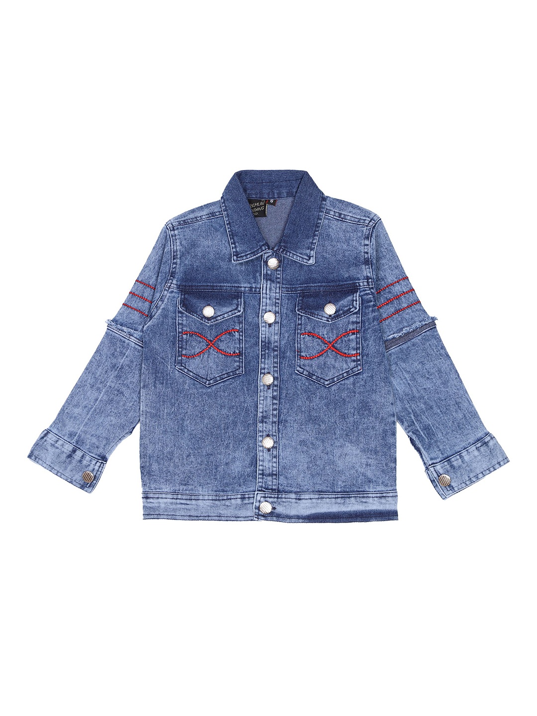 

CREMLIN CLOTHING Boys Blue Cotton Washed Denim Jacket