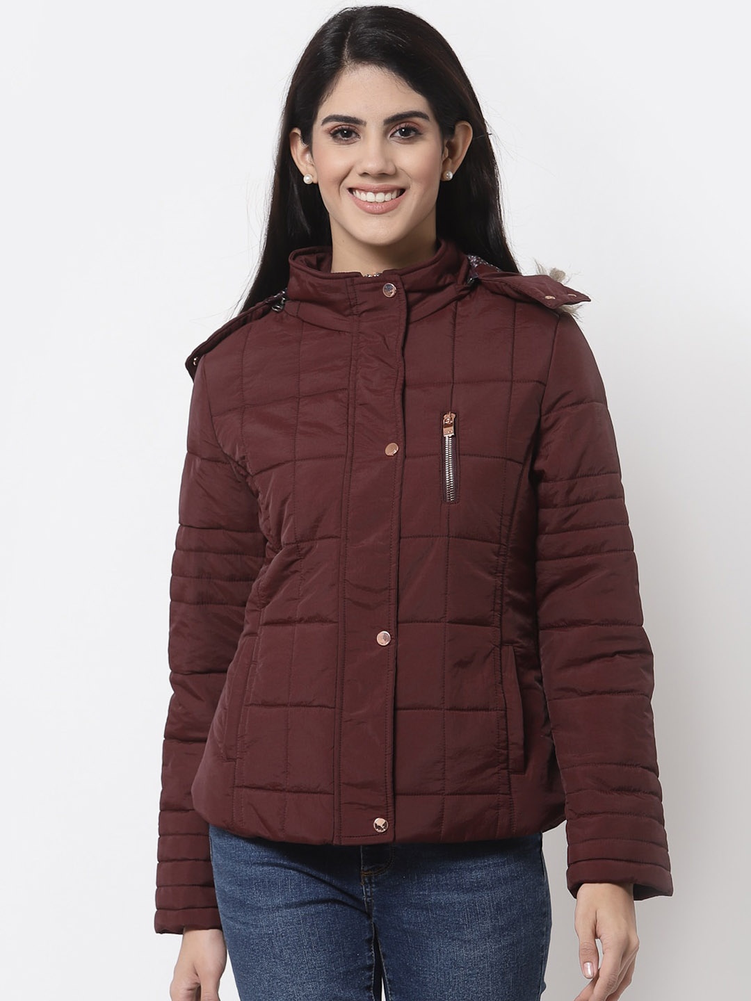 

Juelle Women Maroon Padded Jacket