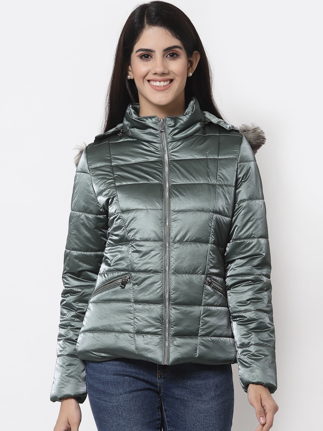 

Juelle Women Green Parka Jacket