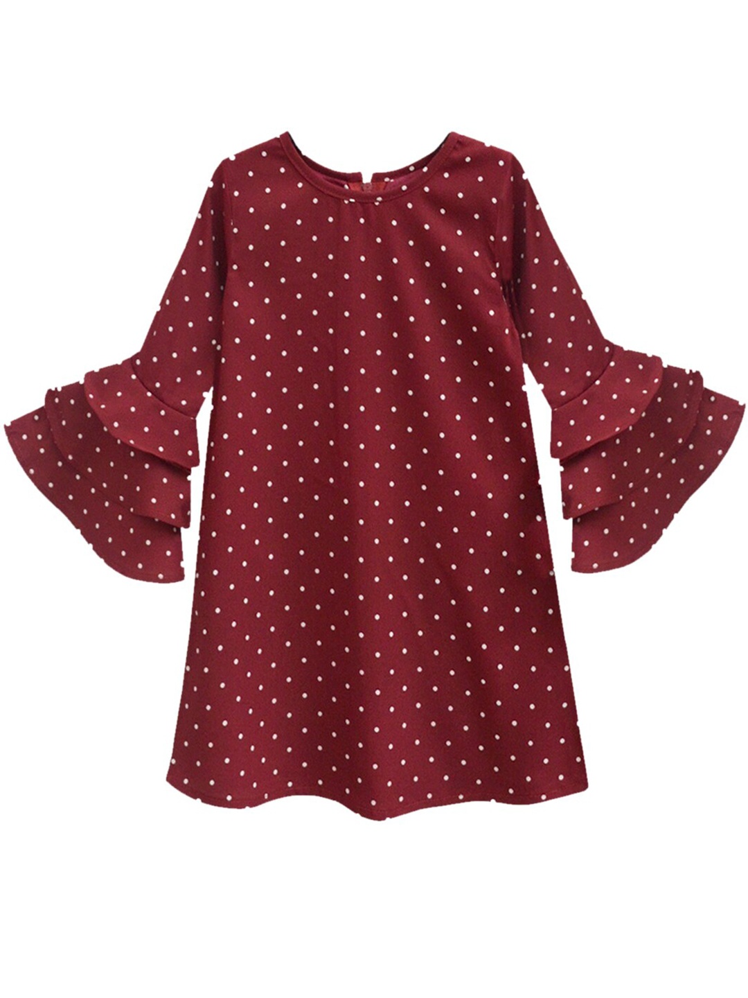 A T U N Maroon A-Line Dress
