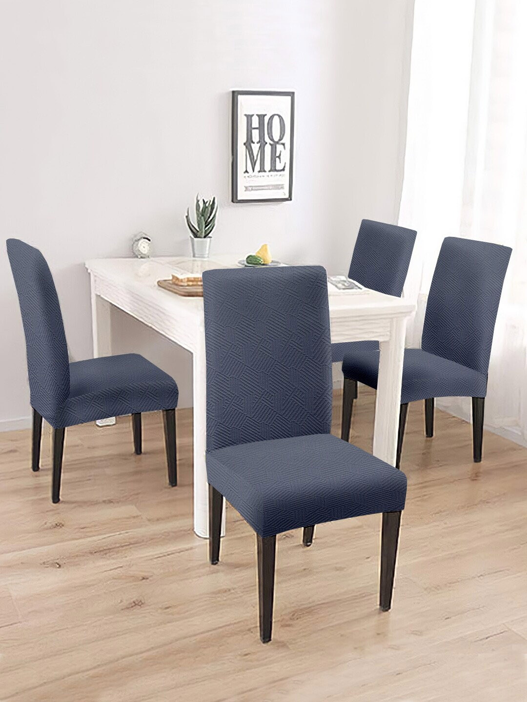 

Cortina Set Of 4 Grey Textured Chair Covers
