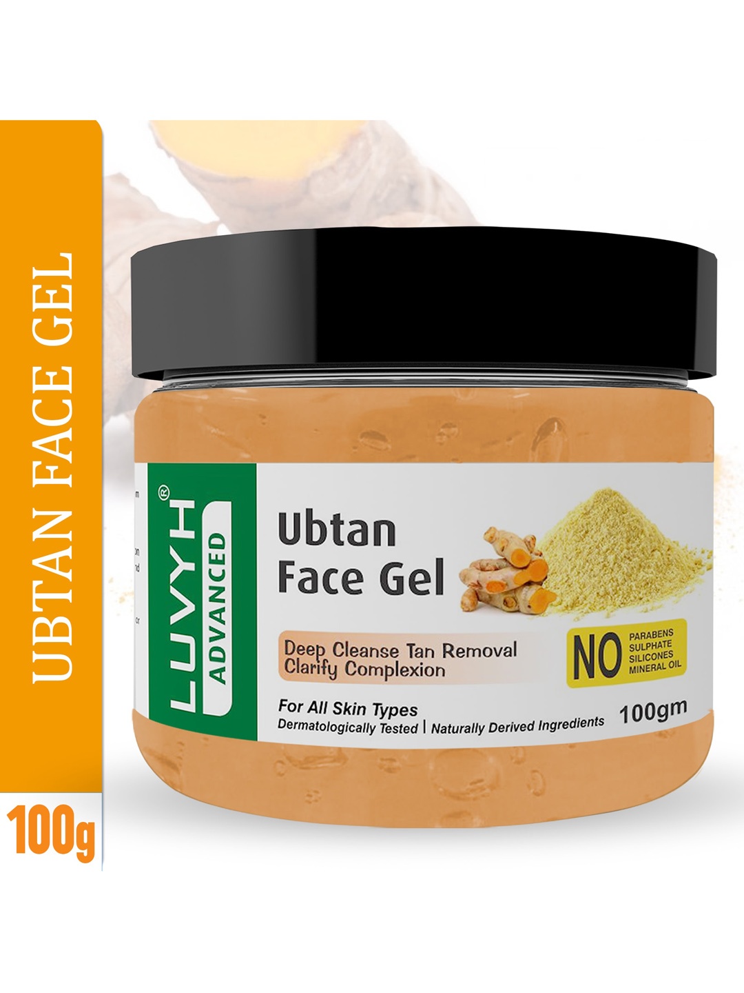 

LUVYH Ubtan Deep Cleanse Tan Removal Face Gel For All Skin Types, Orange