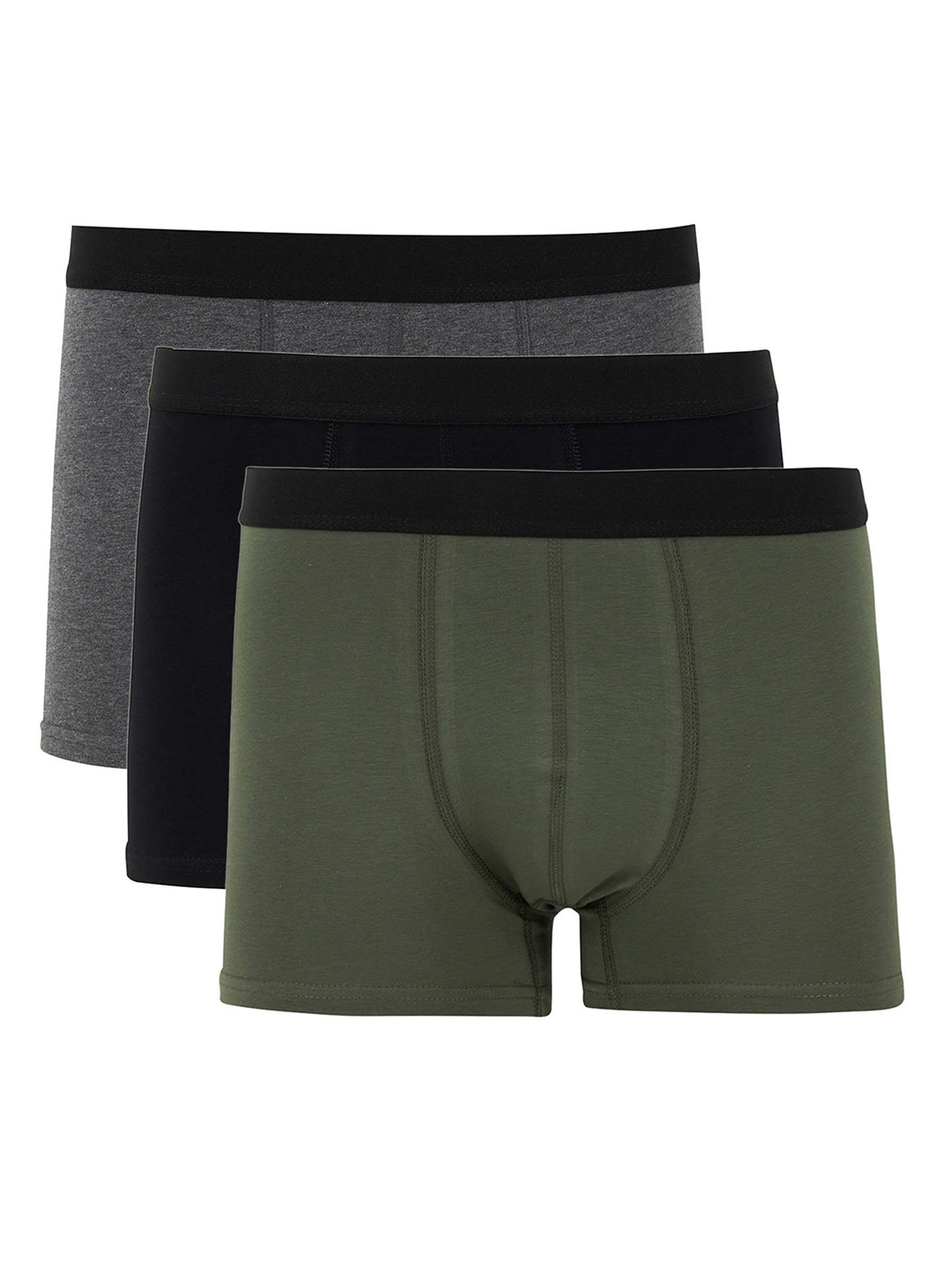 

DeFacto Men Pack Of 3 Olive & Black Briefs