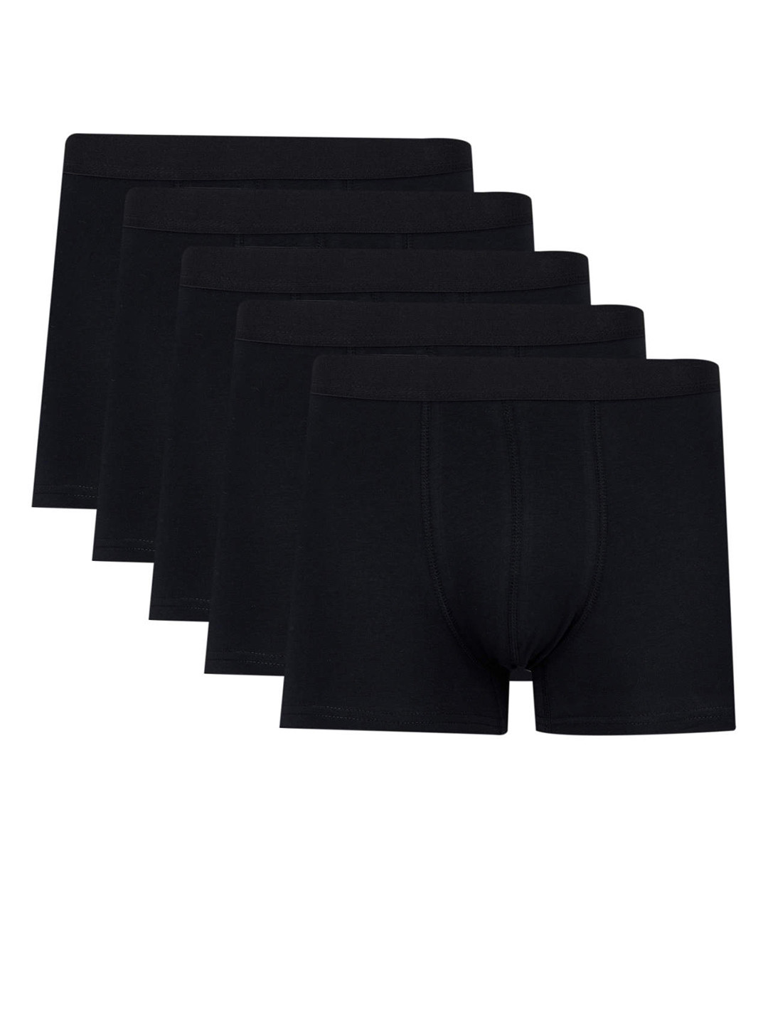 

DeFacto Men Pack of 5 Black Solid Boxers