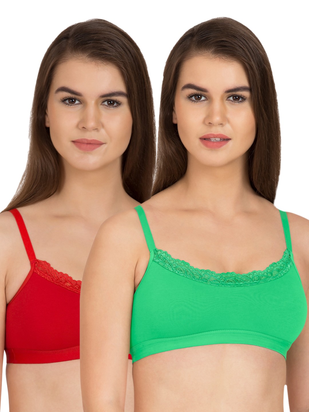 

Tweens Pack of 2 Sports Bras TW274, Green