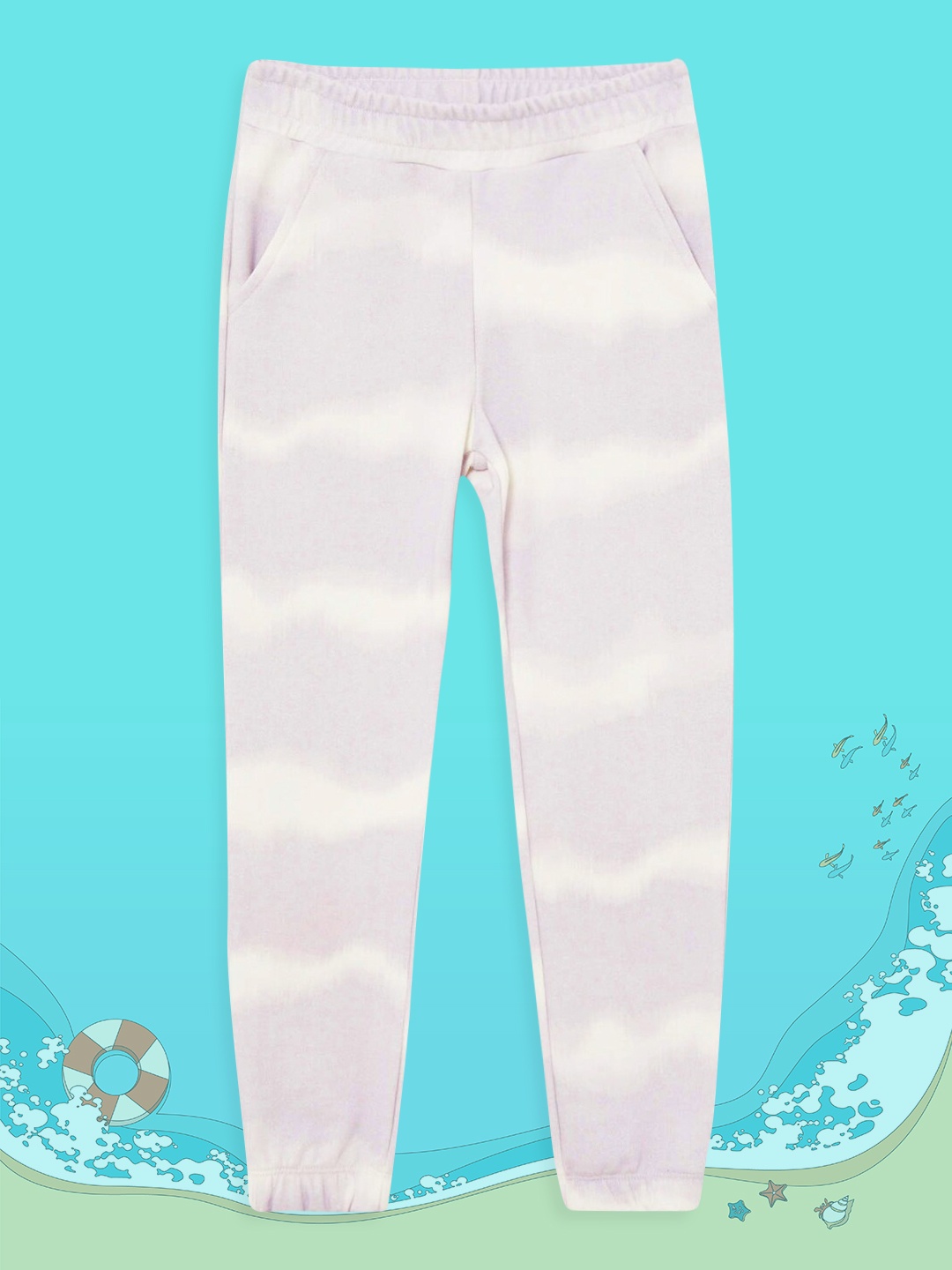 

DeFacto Girls Lavender & Off-White Dyed Joggers