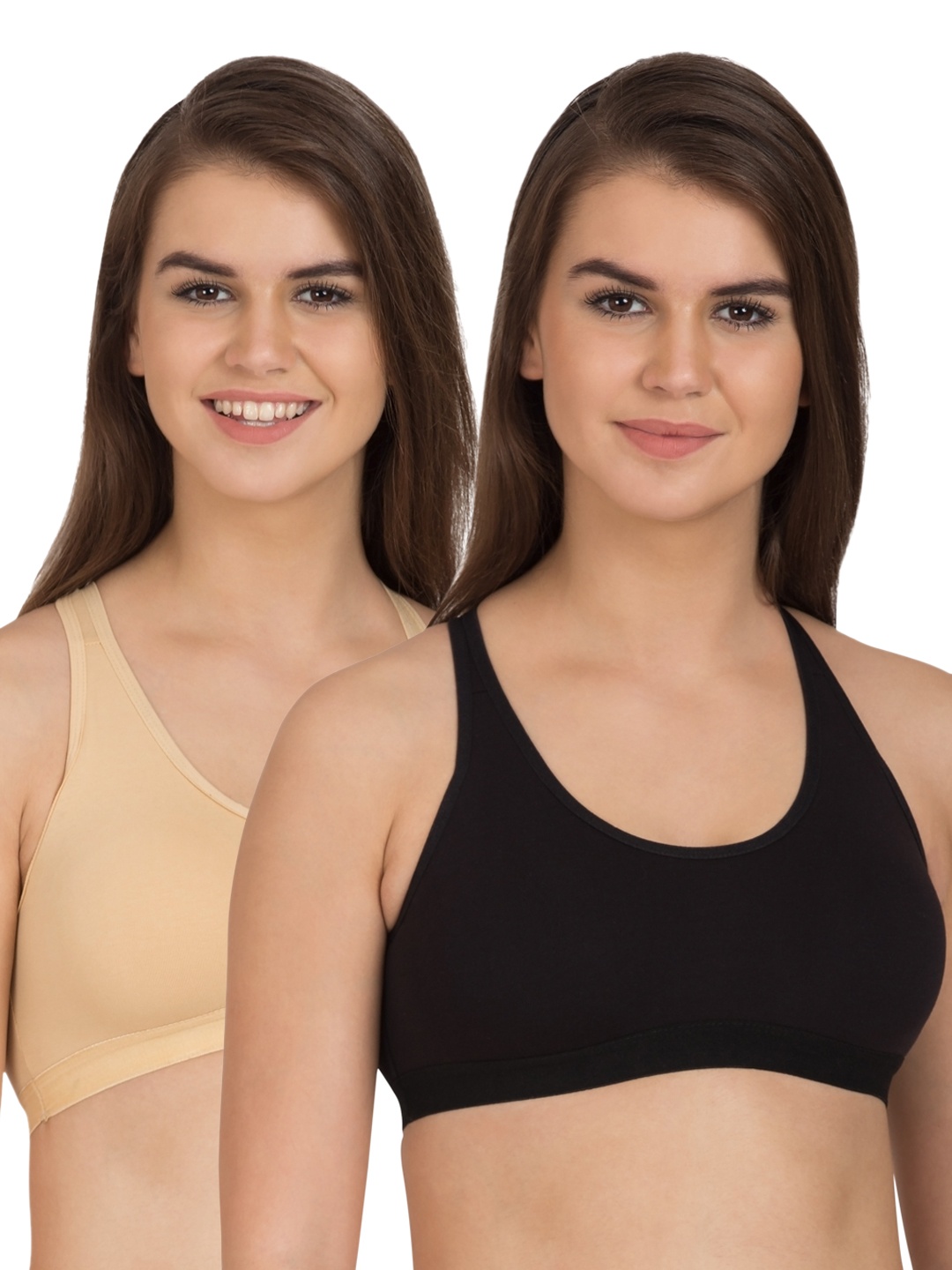 

Tweens Pack of 2 Sports Bras TW276, Black