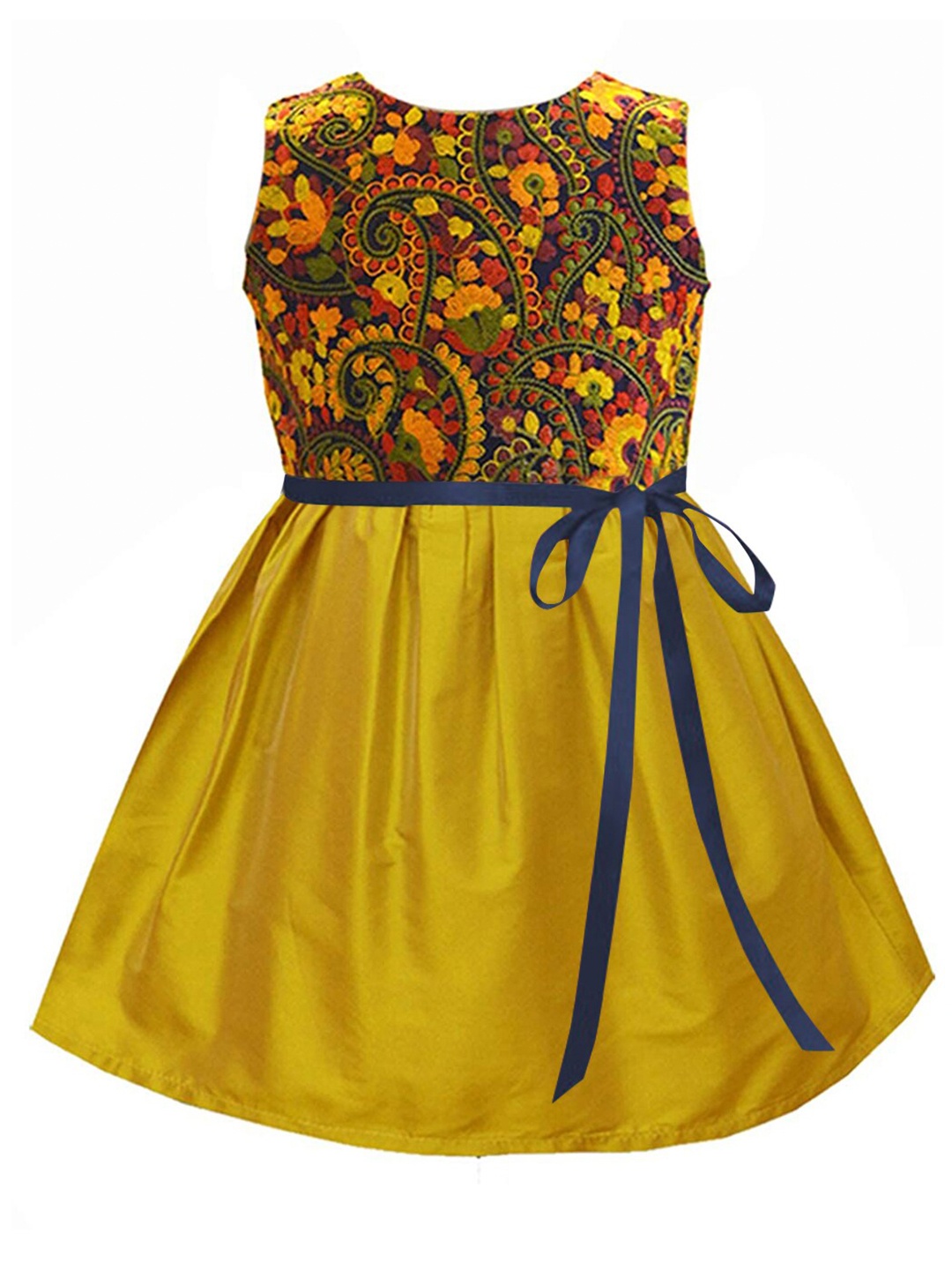 

A T U N Yellow Floral Dress