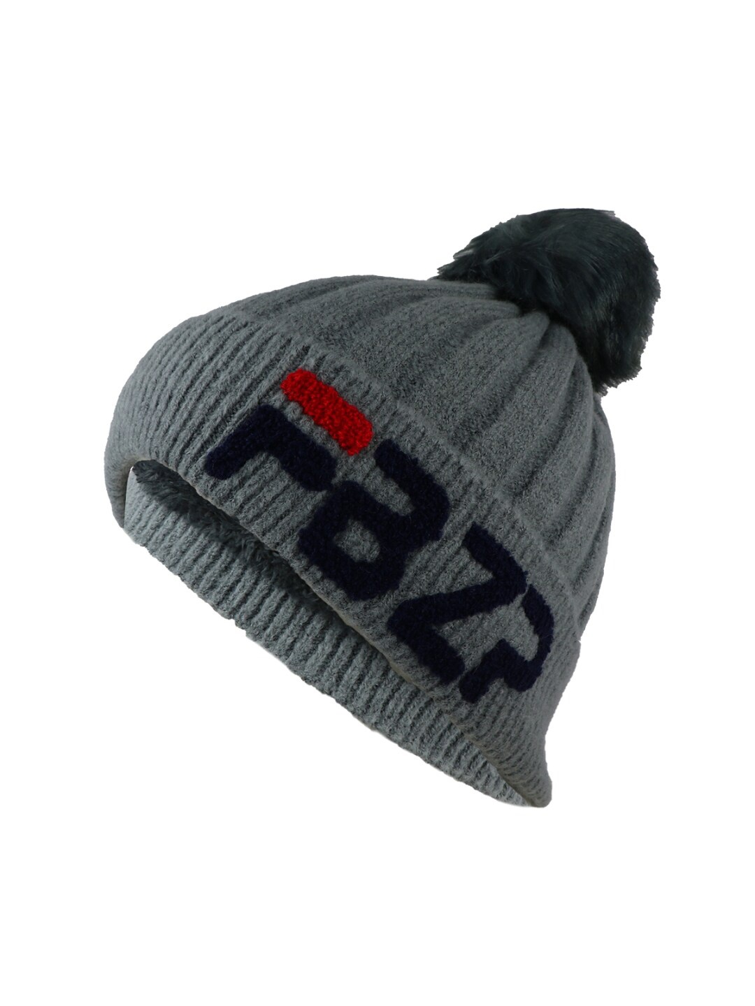 

iSWEVEN Unisex Grey & Black Beanie