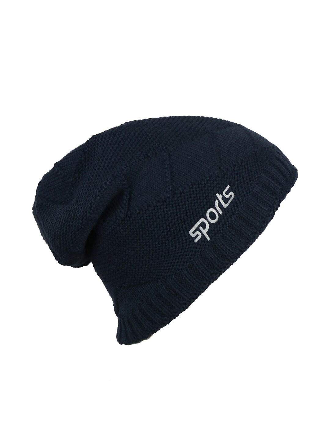 

iSWEVEN Unisex Navy Blue Wool Beanie