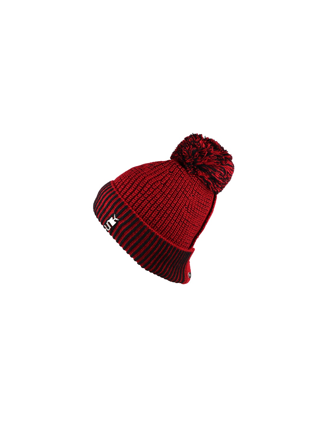 

iSWEVEN Red & Black Woolen Beanie