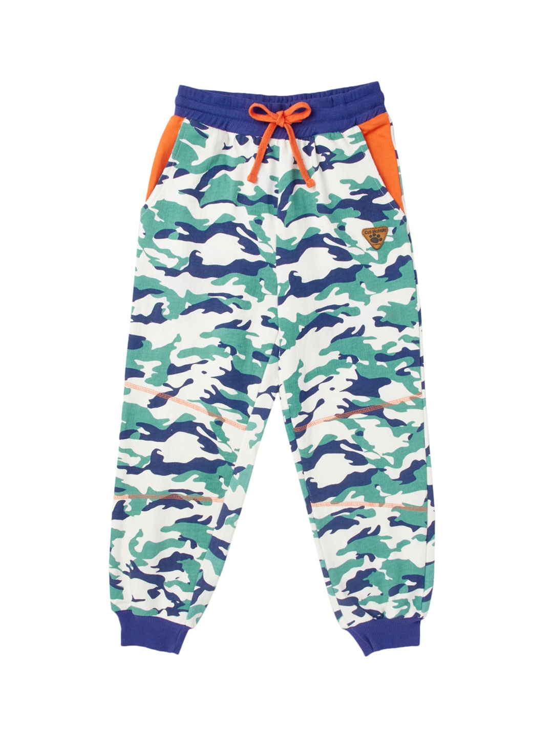

Cub McPaws Boys Blue & White Camouflage Printed Joggers