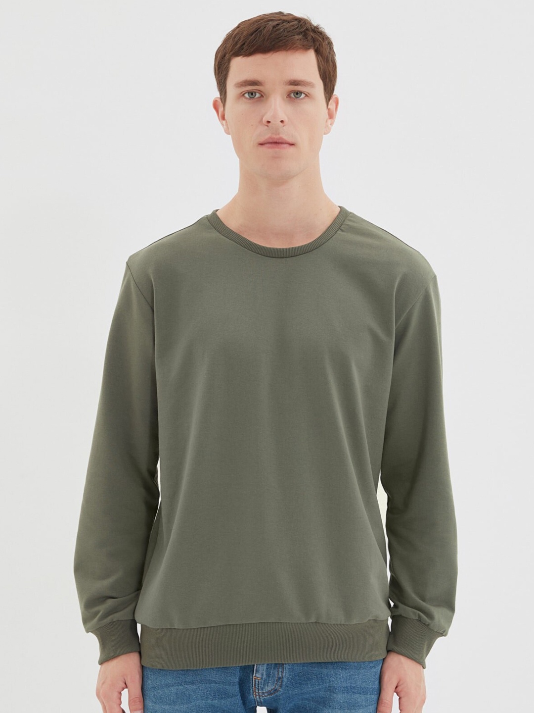 

Trendyol Men Khaki Sweatshirt