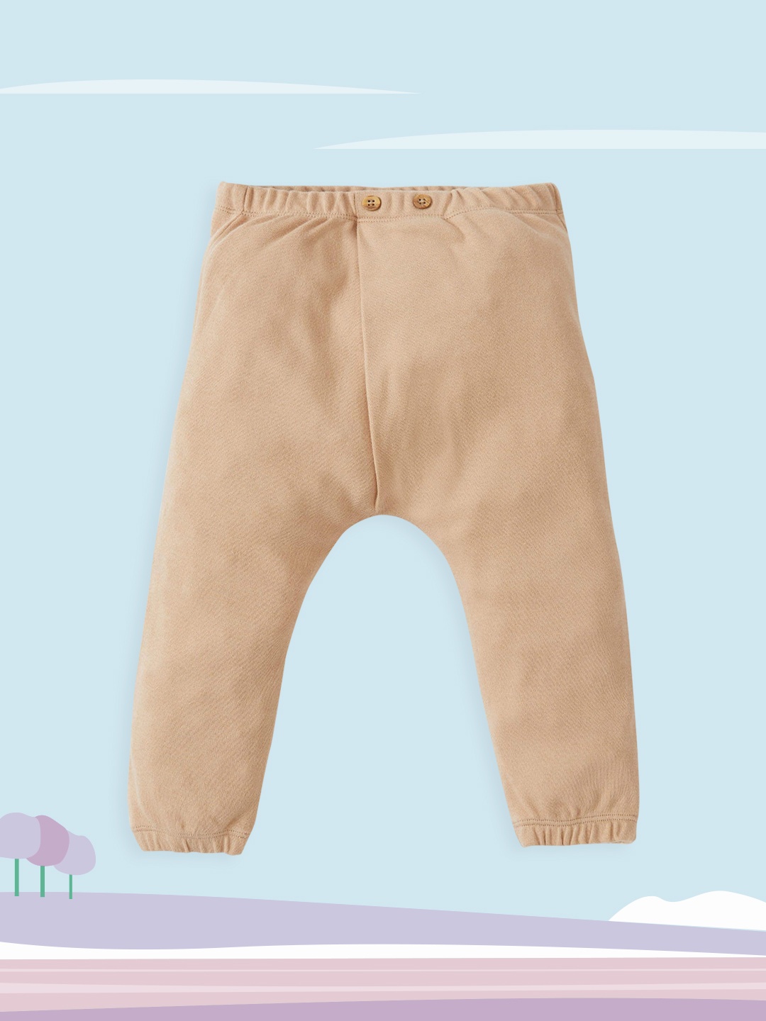 

DeFacto Infant Boys Beige Cotton Solid Joggers