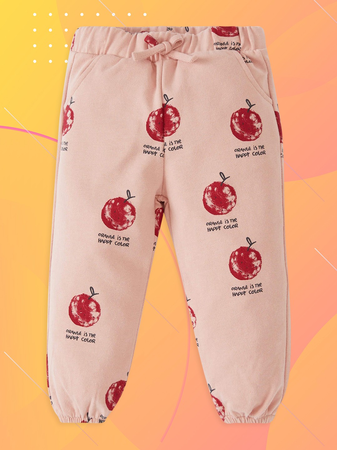 

DeFacto Girls Pink & Red Cotton Printed Joggers