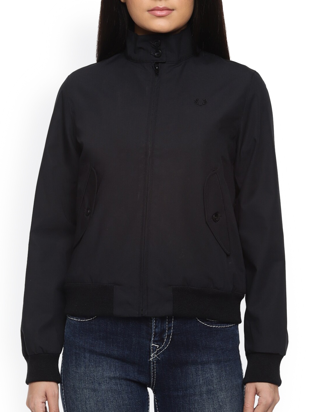 

Fred Perry Women Black Lightweight Longline Open Front Jacket