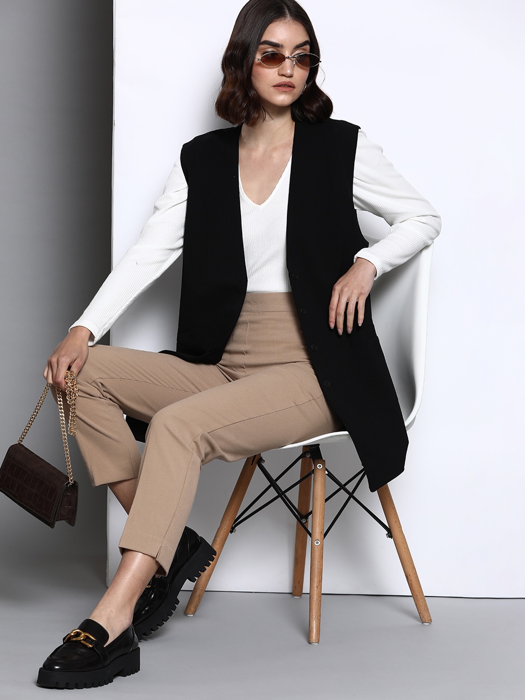 

DeFacto Women Beige Solid Trousers