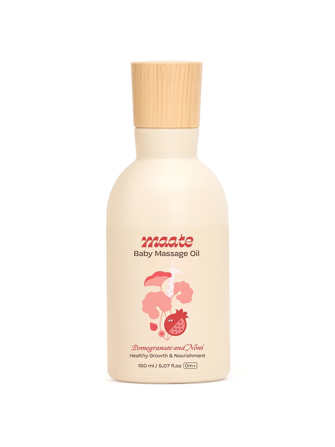 

MAATE KIds Body Massage Oil with Pomegranate Seed Oil & Moringa Leaf - 150 ml, Beige