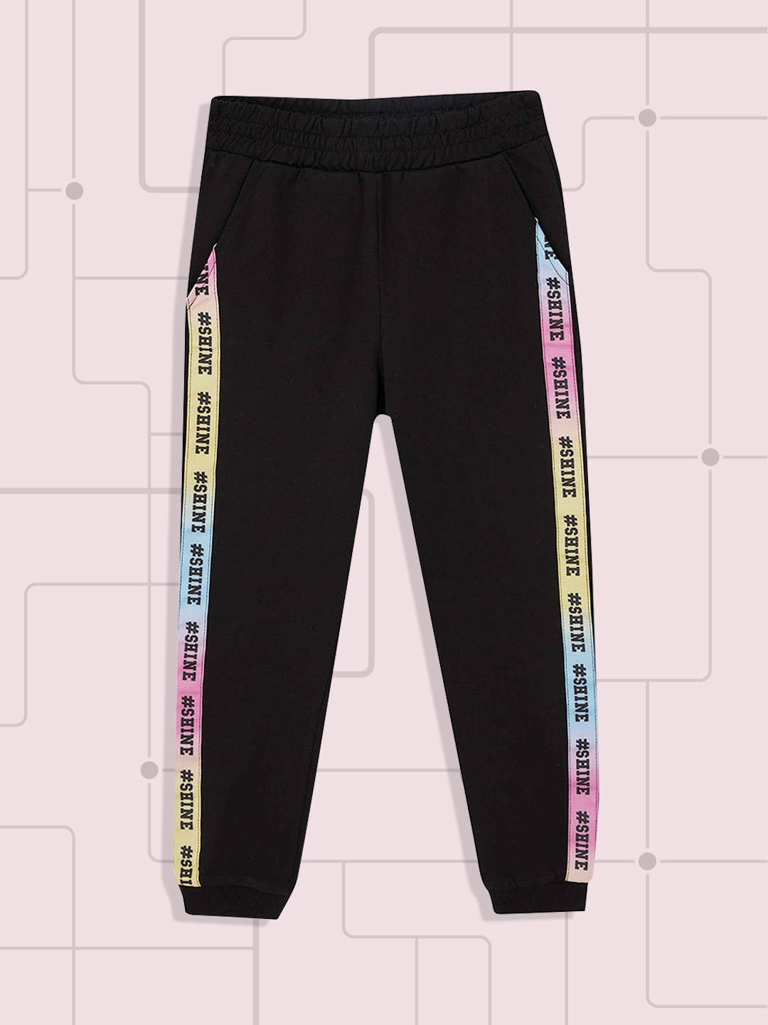 

DeFacto Girls Black Cotton Solid Joggers