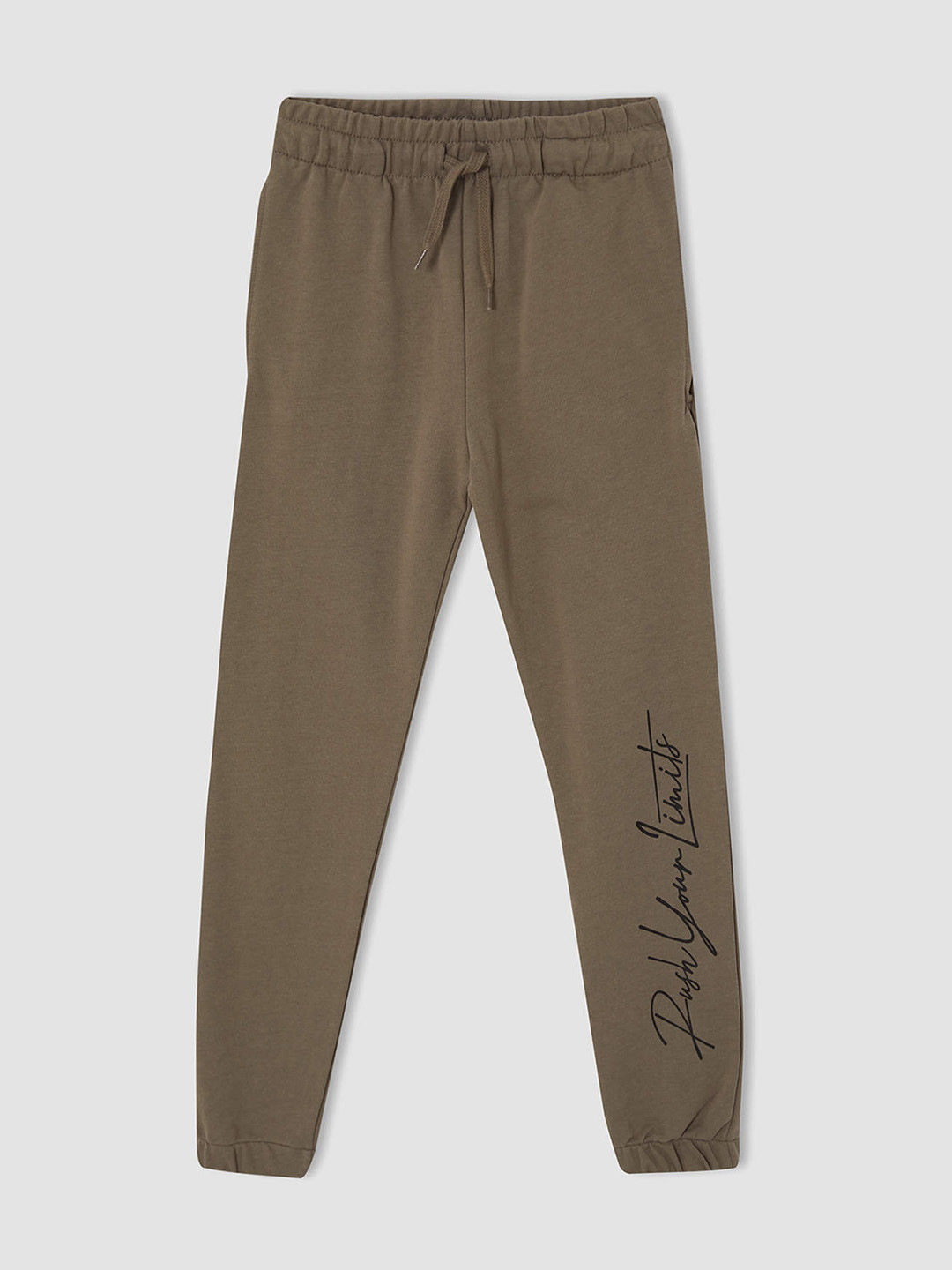 

DeFacto Boys Taupe Solid Joggers