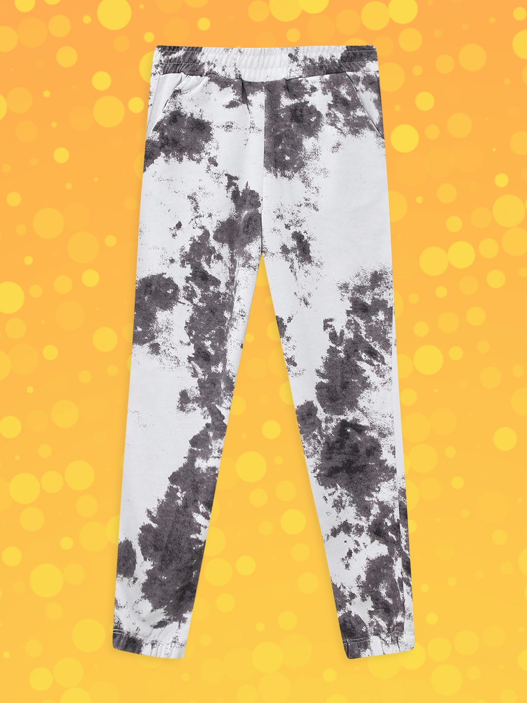 

DeFacto Girls White & Charcoal Grey Printed Joggers
