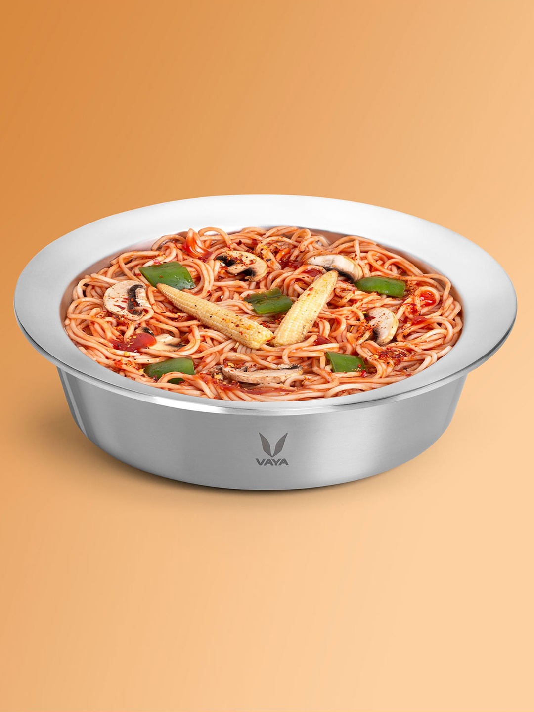 

Vaya Silver-Toned Solid Stainless Steel Roti Box With Stack Lid