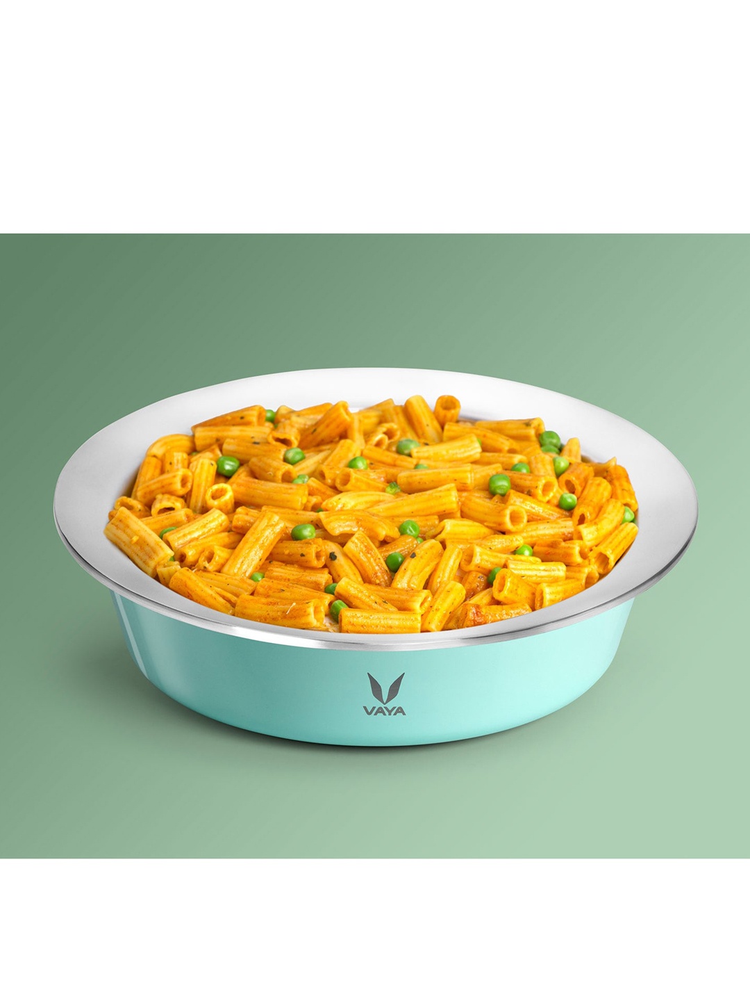 

Vaya Teal-Blue Solid Casserole With Glass Lid