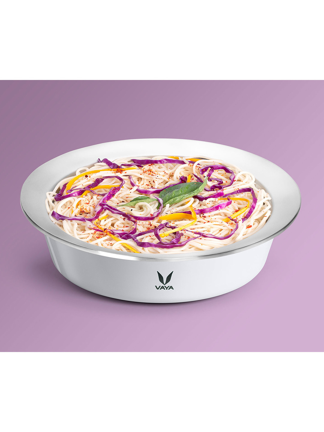 

Vaya Unisex White & Silver-Toned Solid Casserole 1100ML