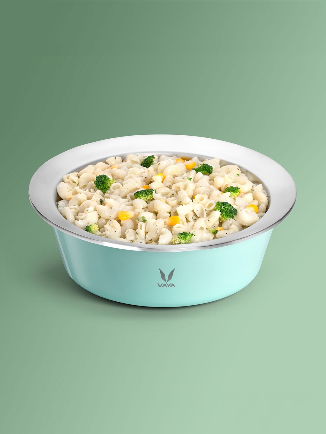 

Vaya Teal Blue Solid Stainless Steel Casserole 1500 ML