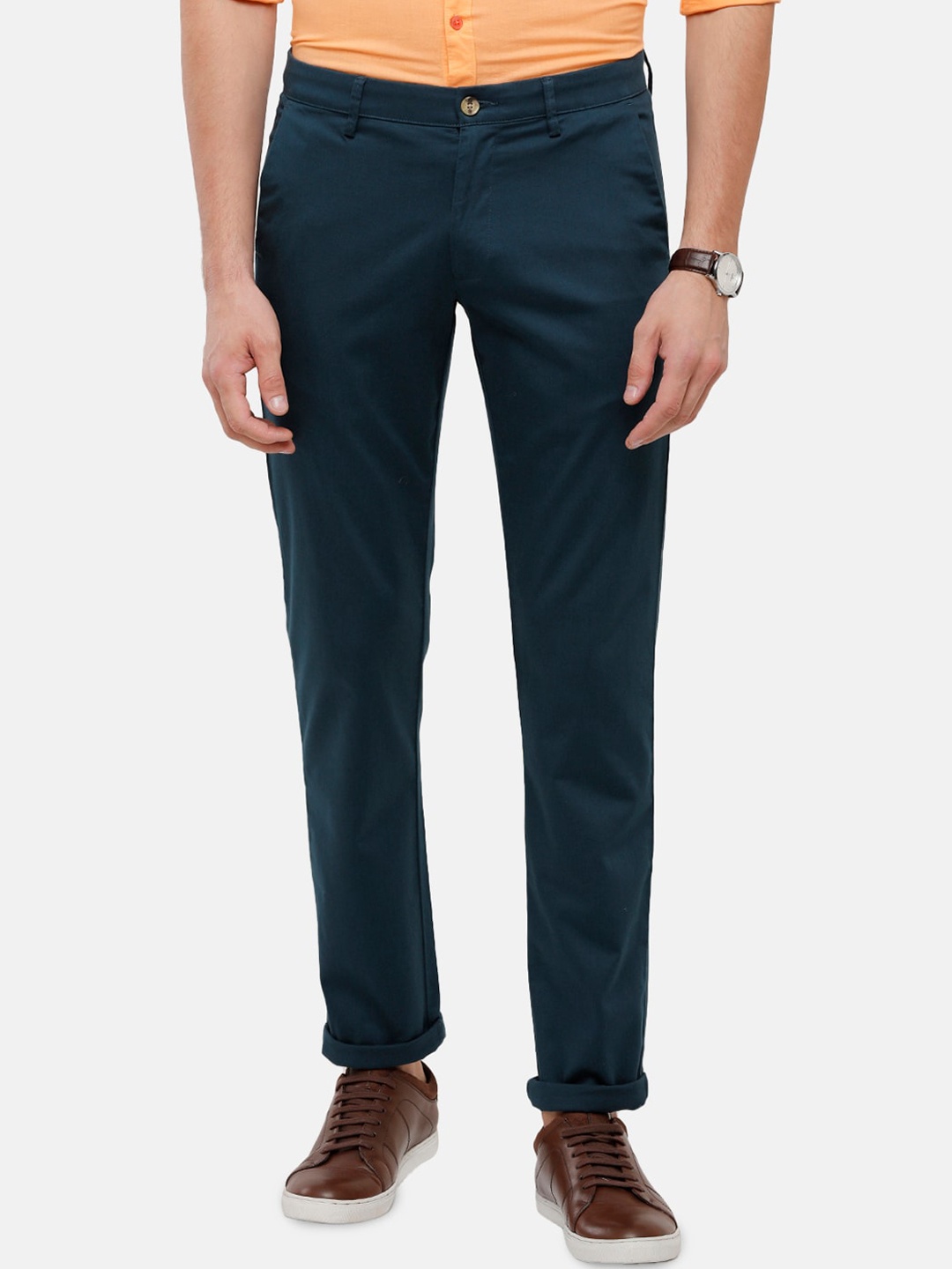 

Classic Polo Men Navy Blue Slim Fit Chinos Trousers