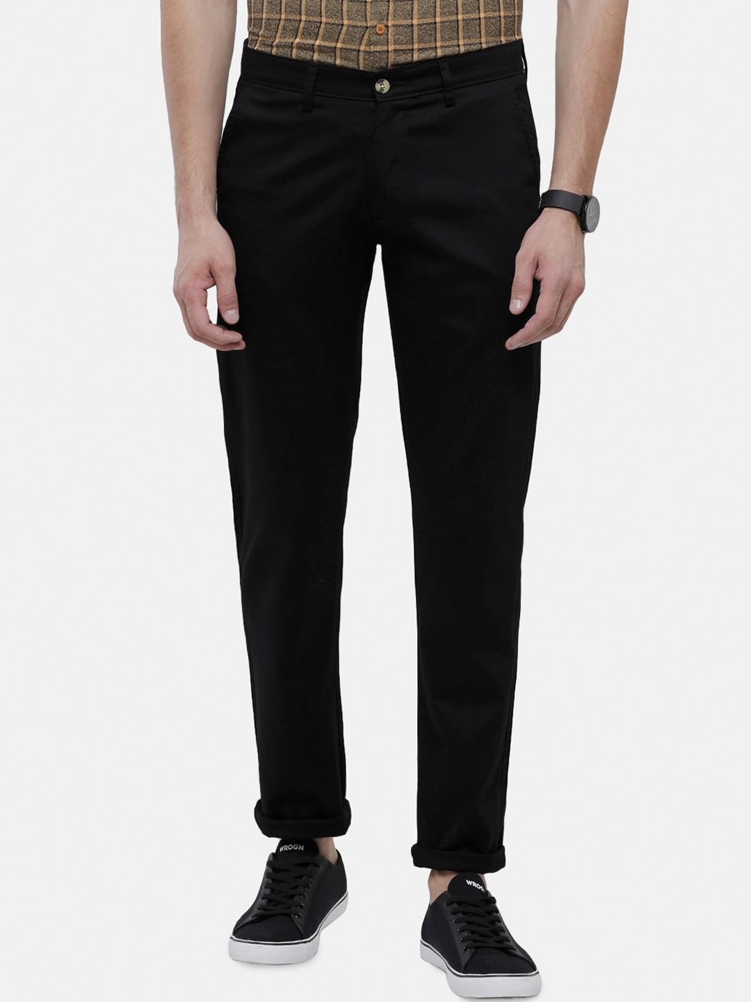 

Classic Polo Men Black Slim Fit Chinos Trousers