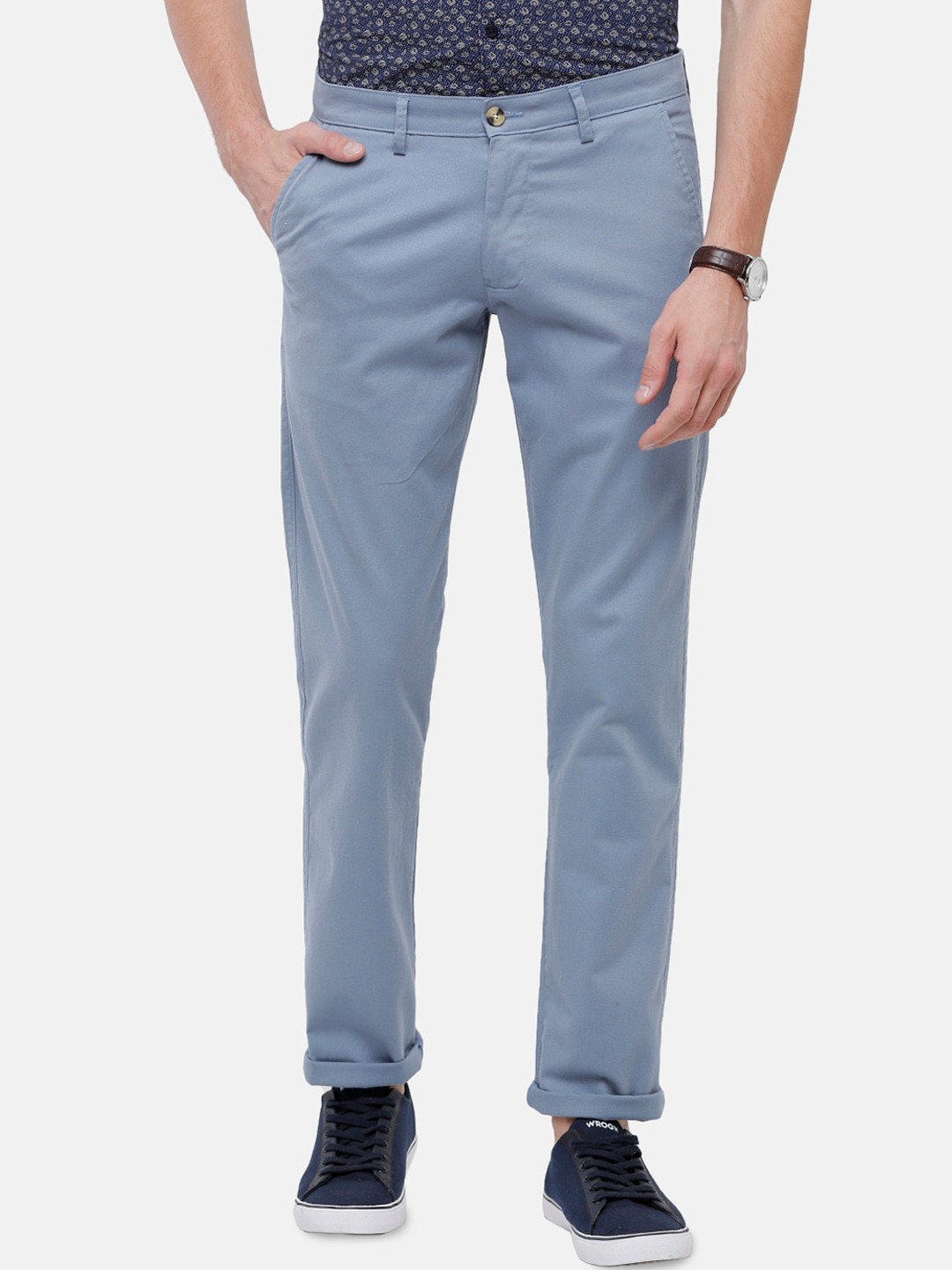 

Classic Polo Men Blue Slim Fit Chinos Trousers