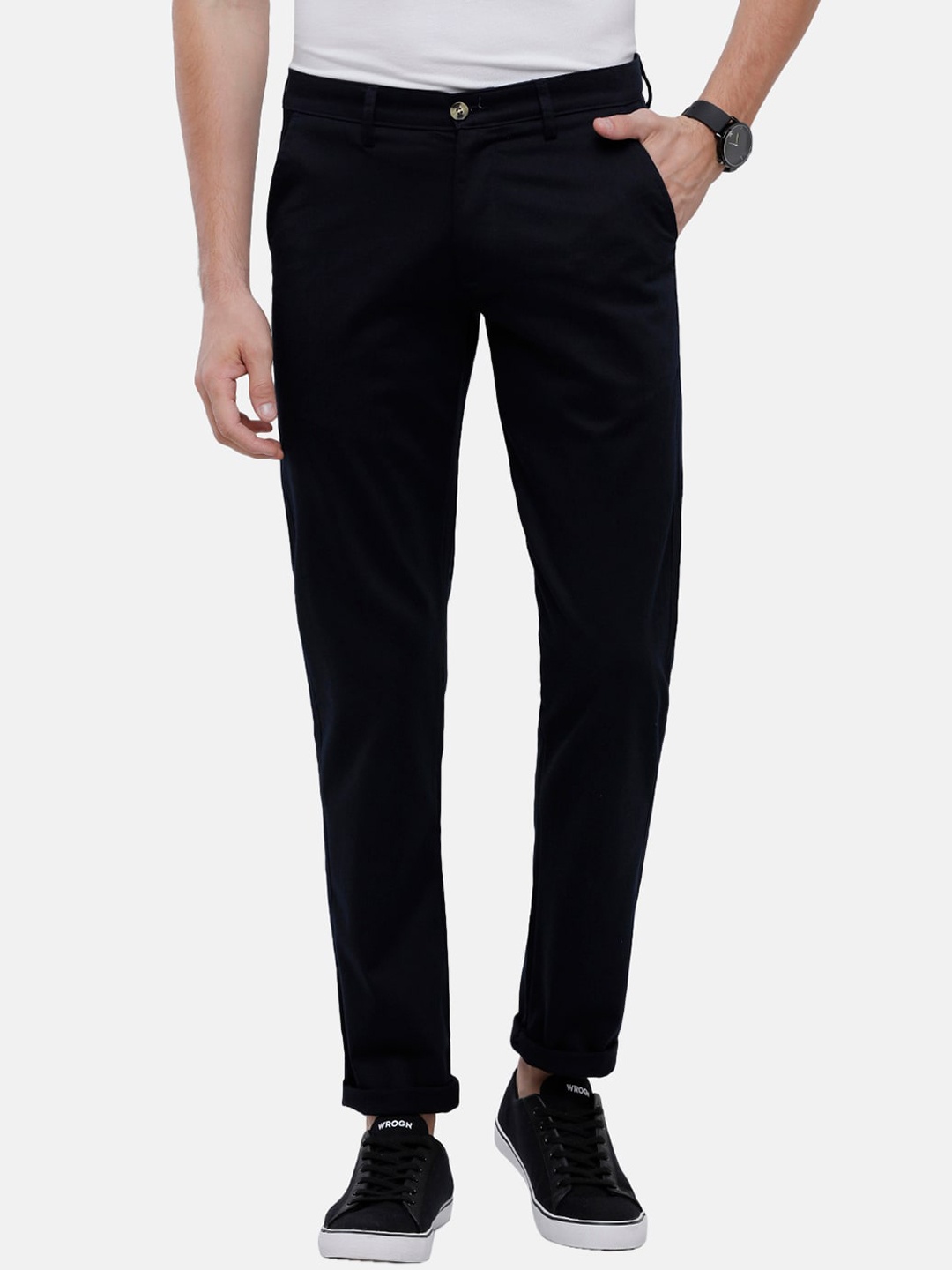 

Classic Polo Men Navy Blue Slim Fit Chino Trousers