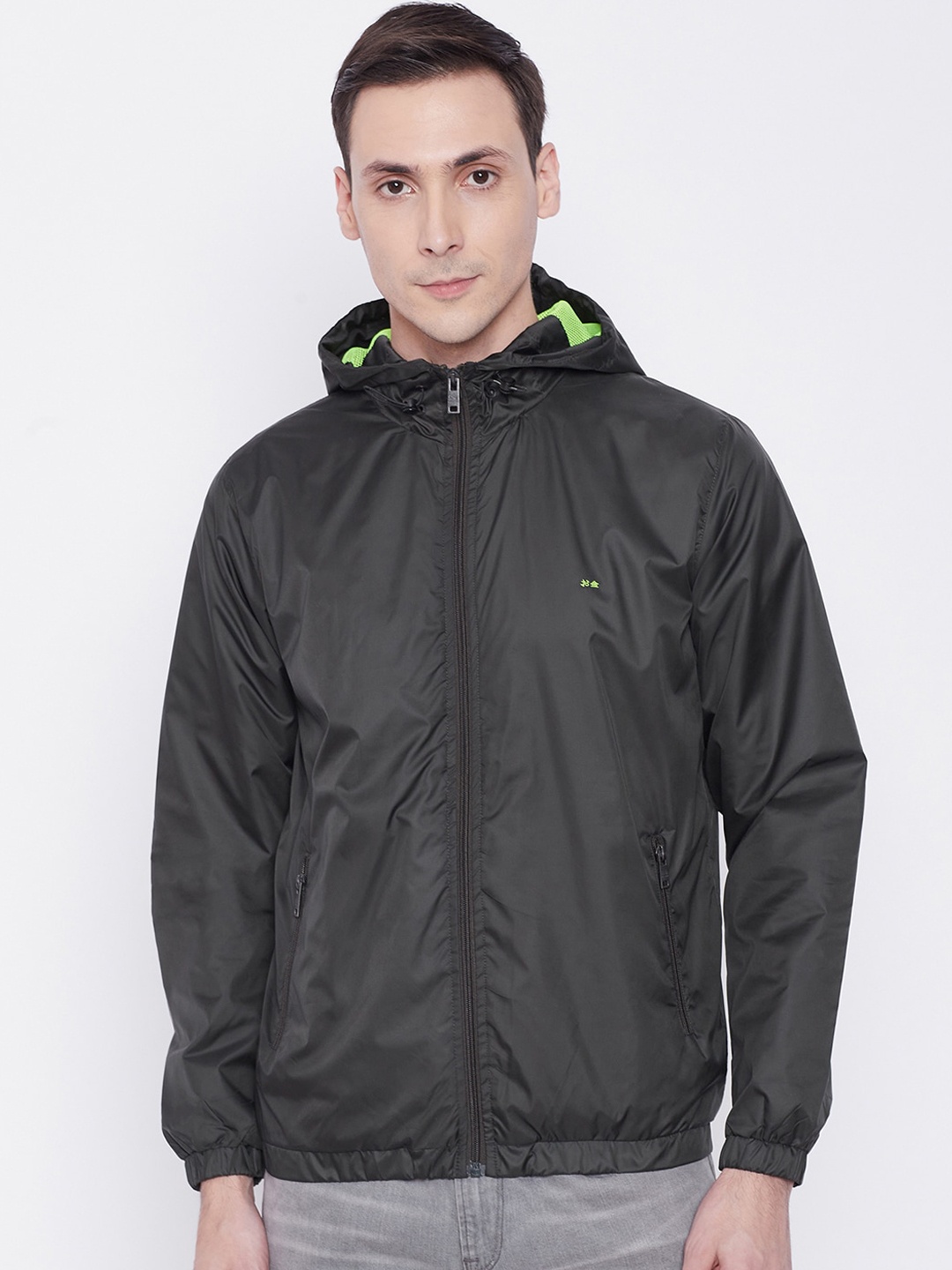 

Okane Men Green Windcheater Sporty Jacket