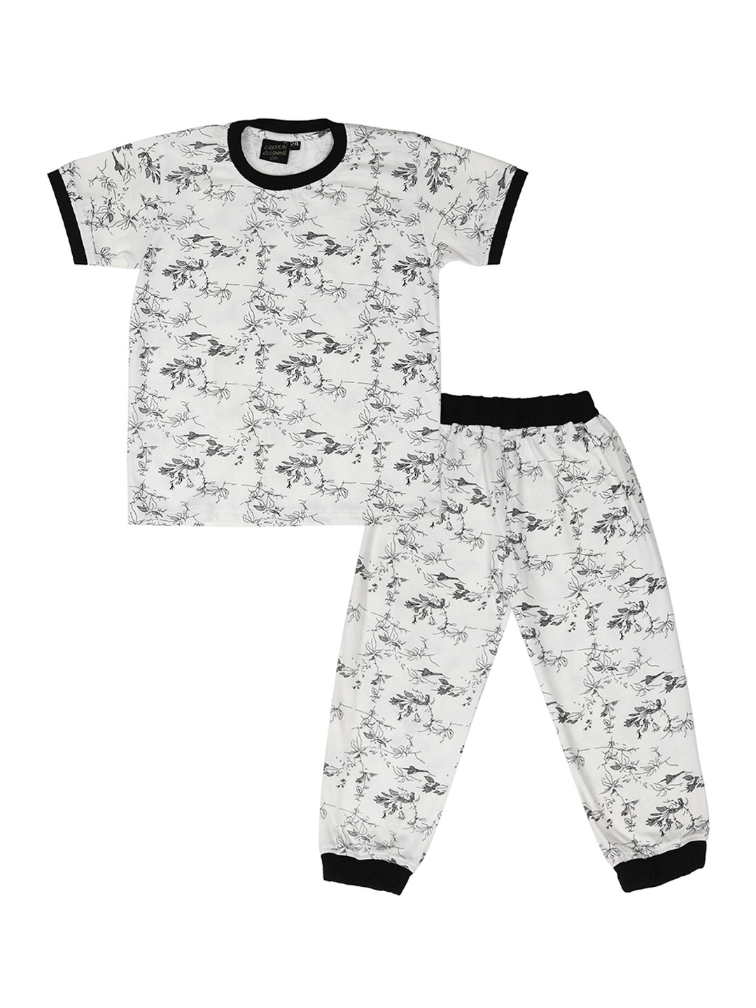 

CREMLIN CLOTHING Kids White Printed Loungewear Set