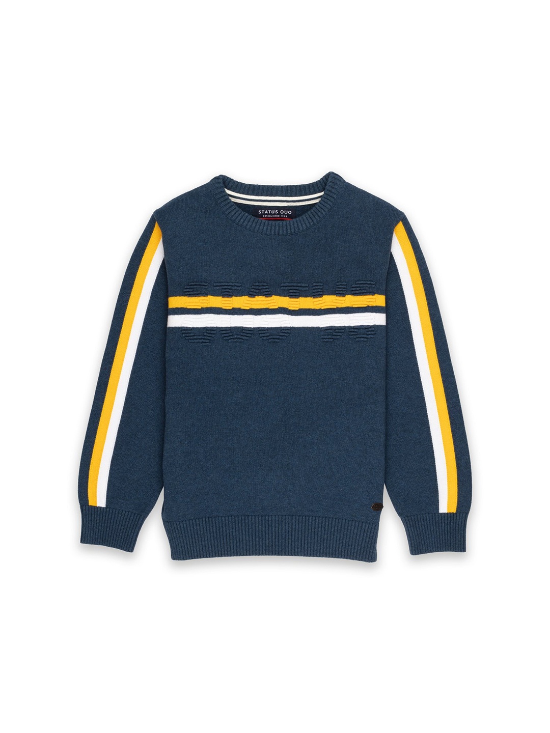 

Status Quo Boys Blue & Yellow Striped Pullover