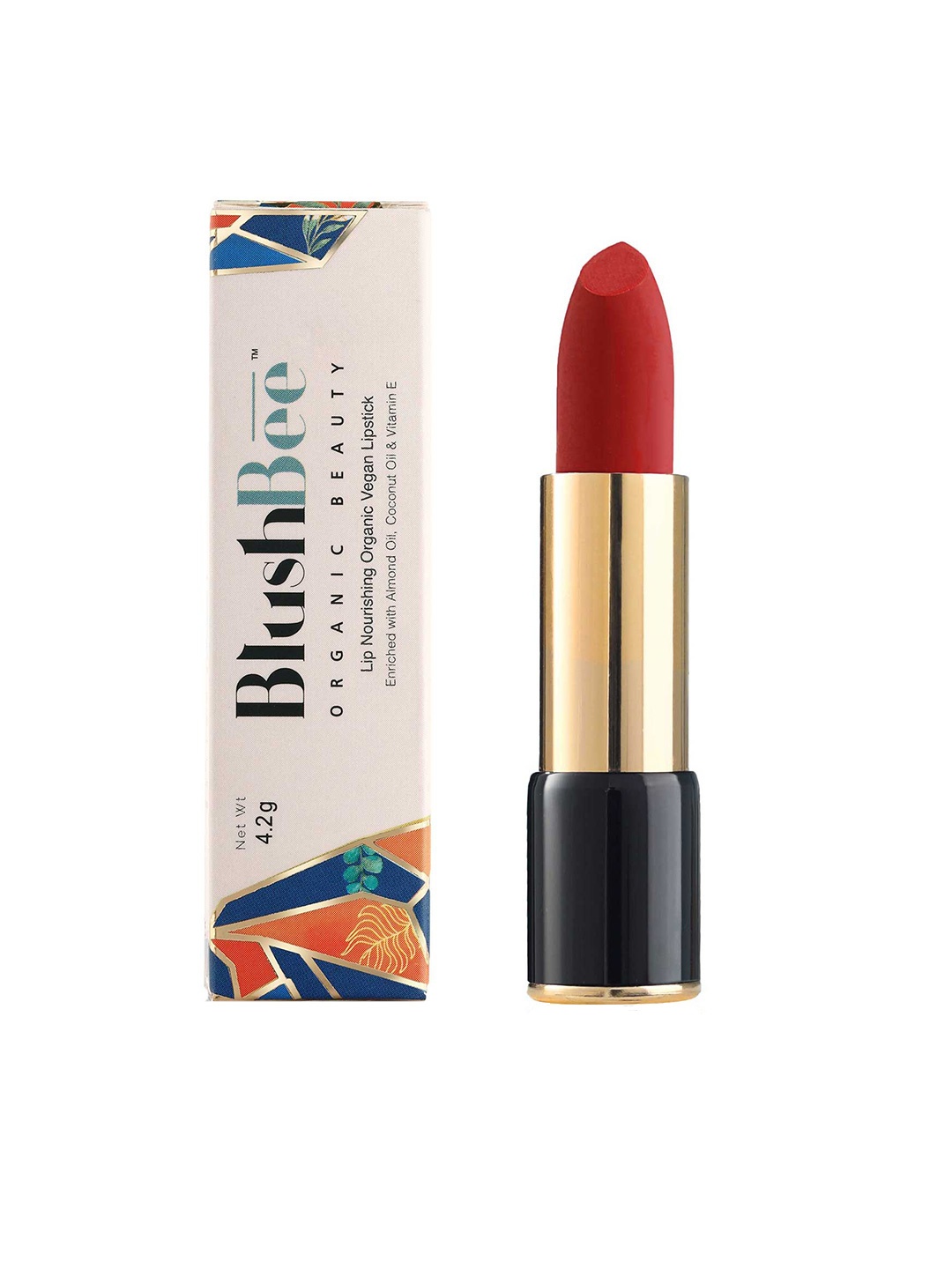 

BlushBee Beauty Lip Nourishing Organic Vegan Natural Matte Lipstick - Party Red