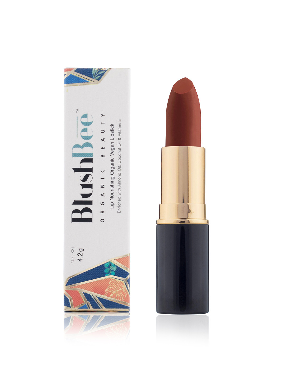 

BlushBee Beauty Lip Nourishing Organic Vegan Natural Matte Lipstick- Bronze Diva