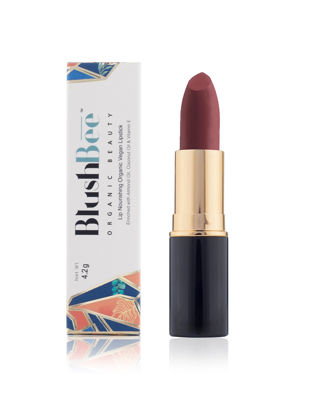 

BlushBee Beauty Lip Nourishing Organic Vegan Natural Matte Lipstick - Mocha, Brown
