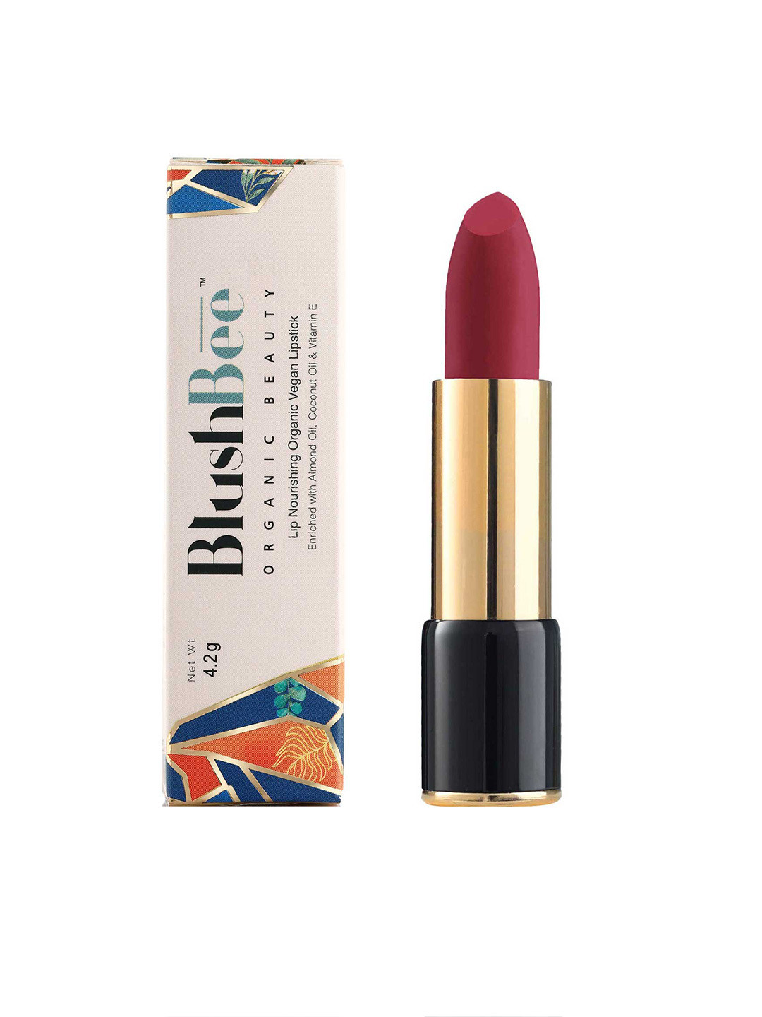 

BlushBee Beauty Lip Nourishing Organic Vegan Natural Matte Lipstick - Deep Hue Maroon