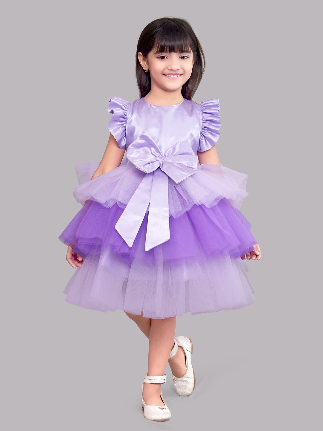 

Pink Chick Lavender Satin Dress