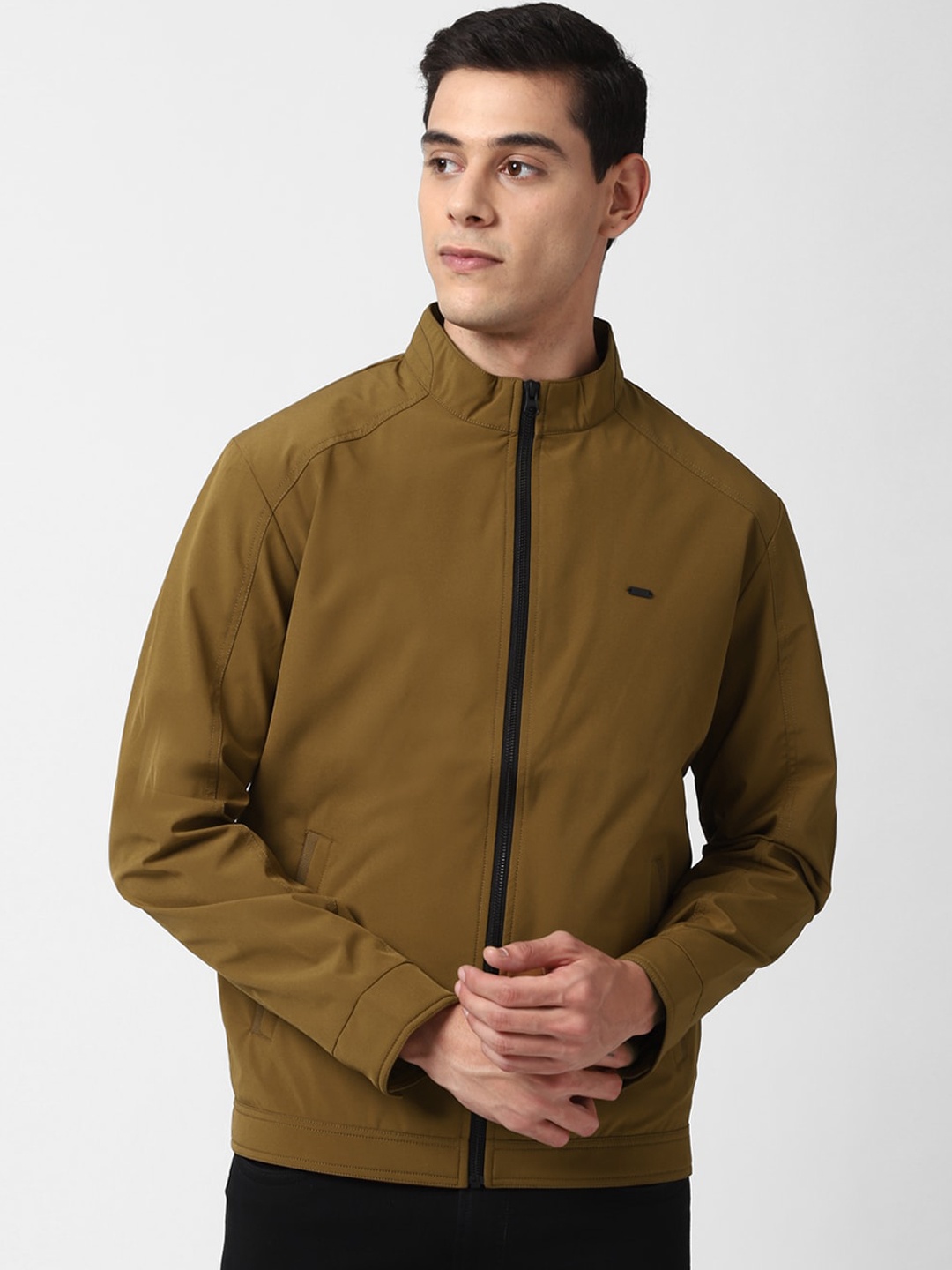 

Peter England Casuals Men Brown Bomber Jacket