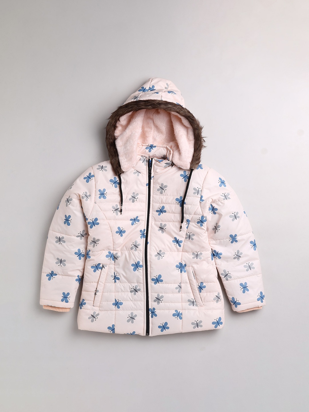 

Toonyport Girls Pink Printed Lightweight Puffer Jacket