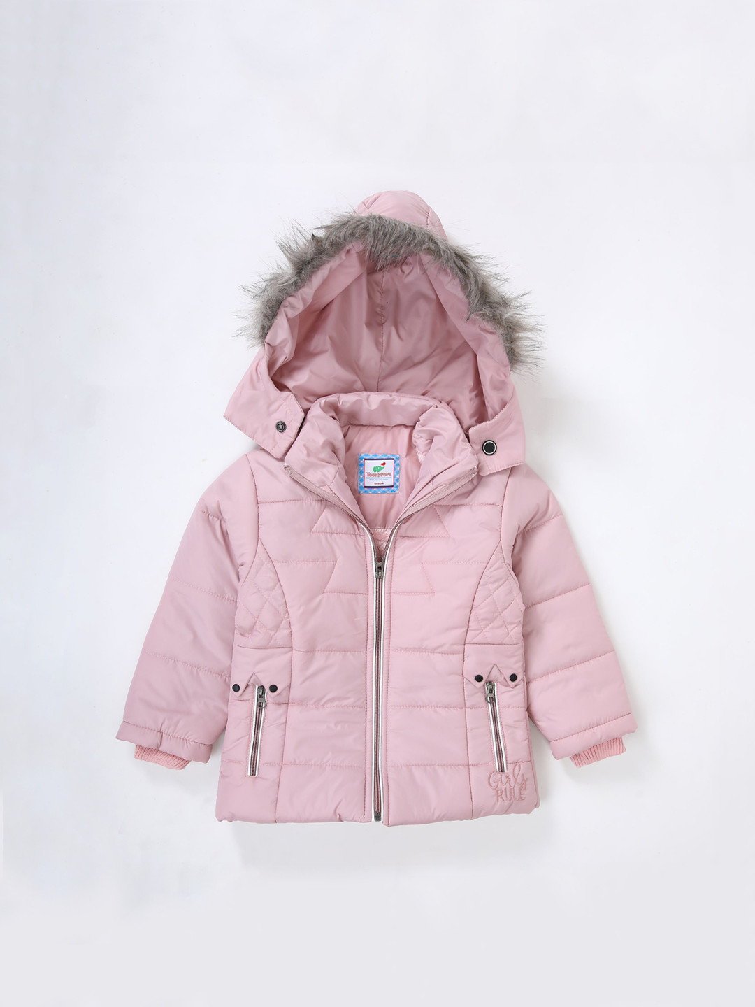 

Toonyport Girls Pink Lightweight Faux Fur Padded Jacket
