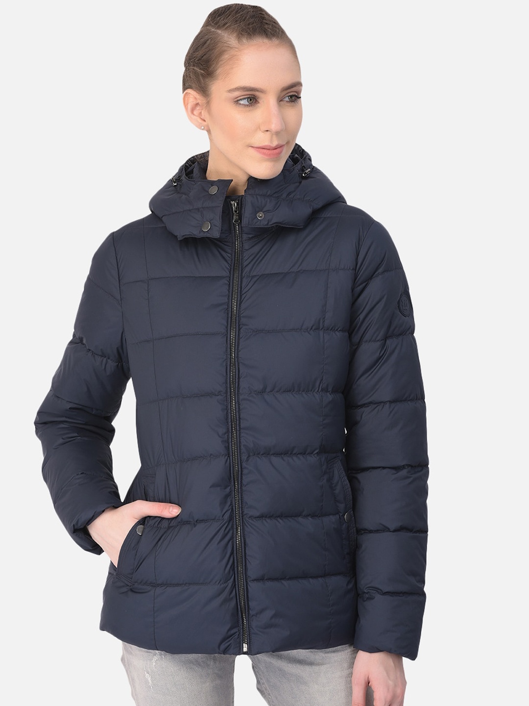 

Woods Women Navy Blue Water Resistant Puffer Jacket