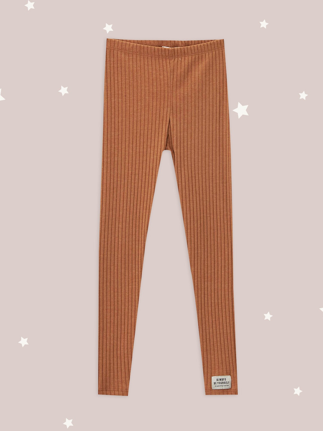 

DeFacto Girls Rust Orange Ribbed Leggings