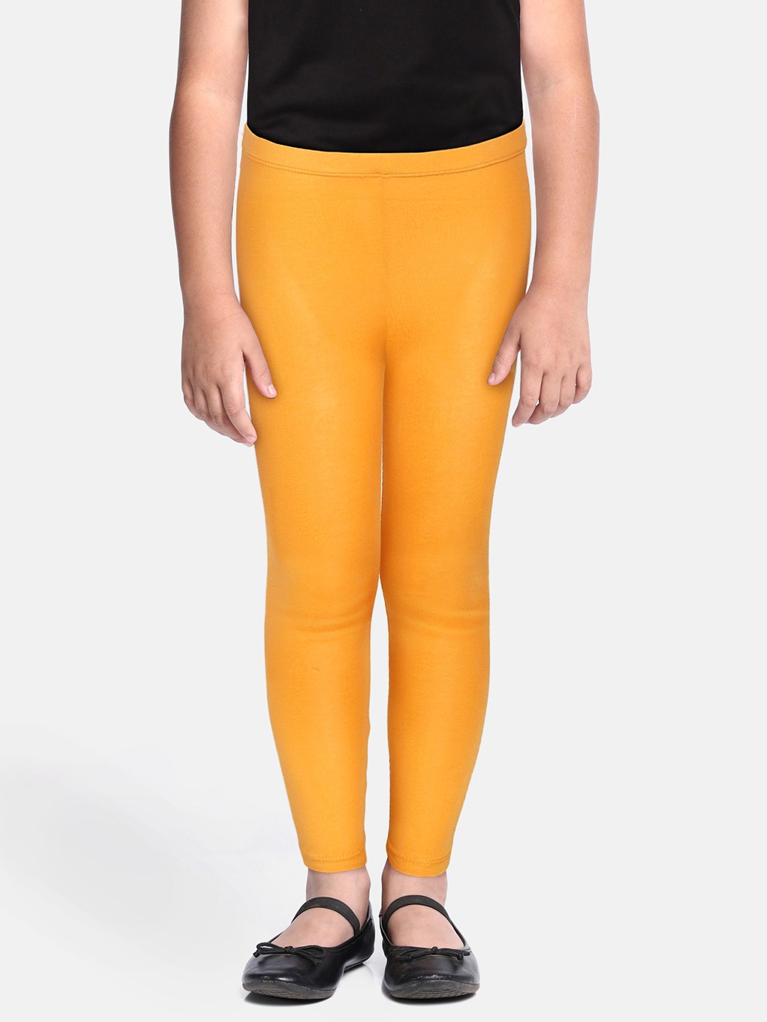 

DeFacto Girls Mustard Yellow Solid Leggings