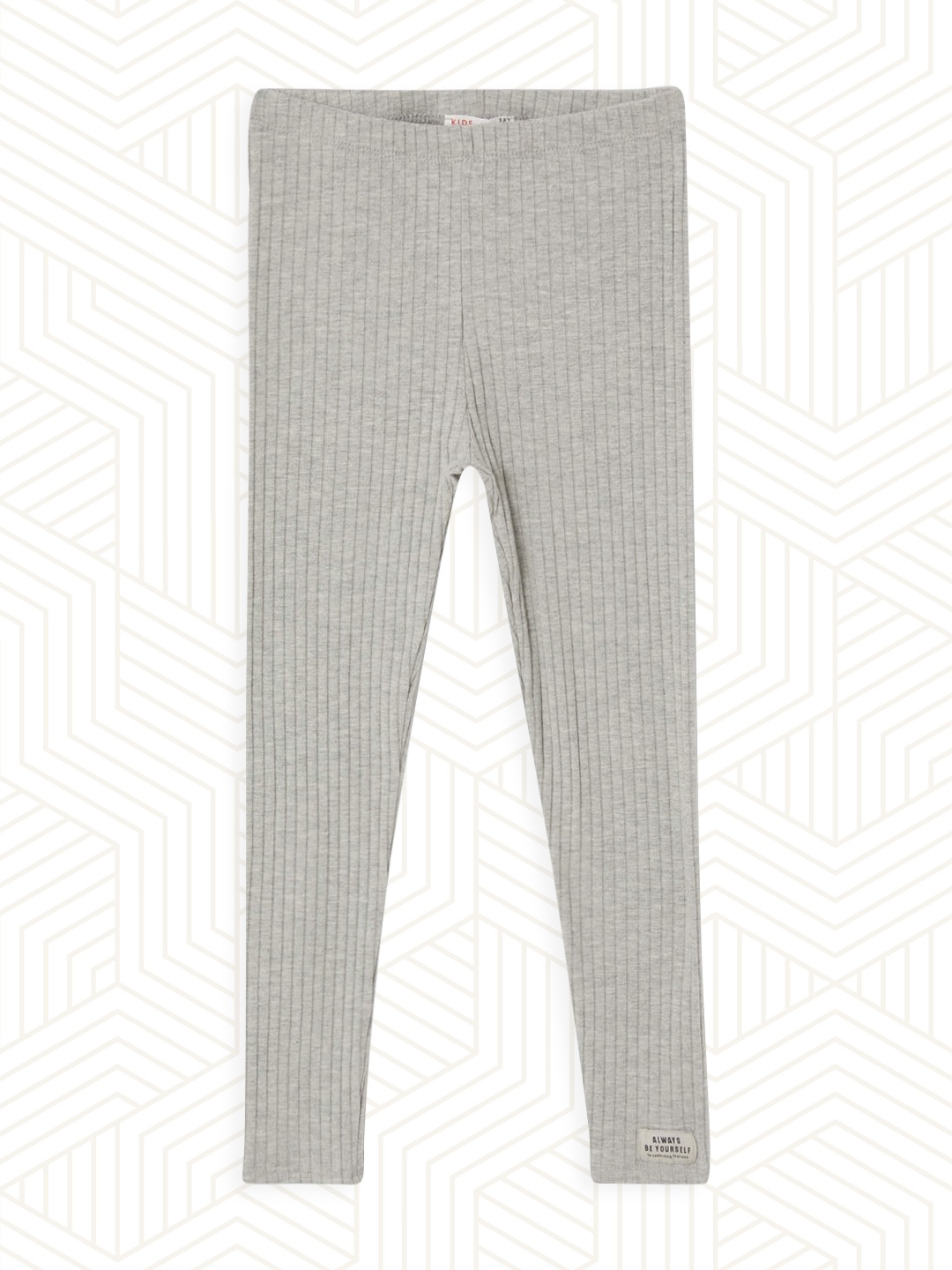 

DeFacto Girls Grey Melange Ribbed Leggings