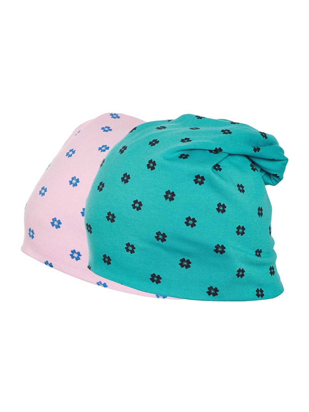 

VIMAL JONNEY Set Of 2 Women Pink & Blue Printed Beanie